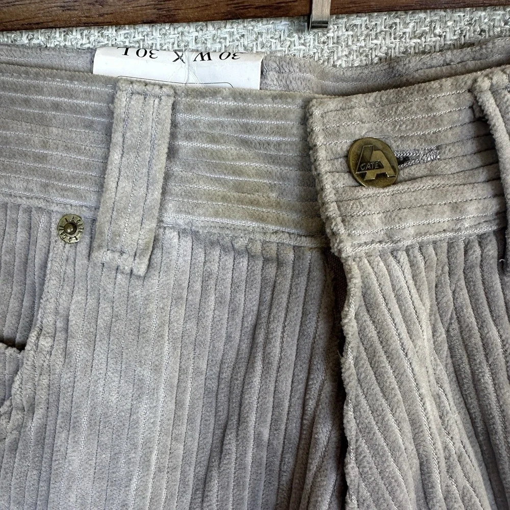 Vtg Y2K LA‎ GATE Wide Leg Baggy Corduroy Jeans Skate Grunge Hip Hop 30x29